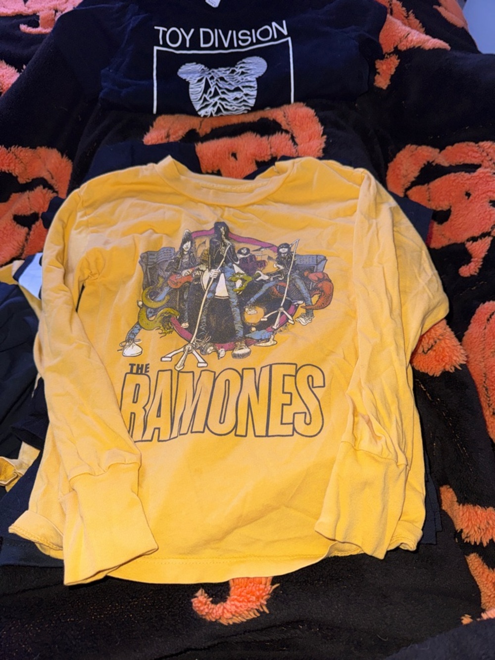 Rowdy Sprout Yellow Ramones Graphic Long Sleeve Tee
